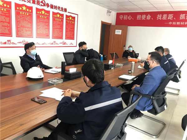 公司副总经理徐愧儒一行赴菠菜导航担保网-信誉菠菜导航网-菠菜导航网新材料检查疫情防控及复工复产工作